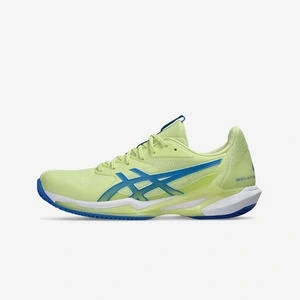 Imagen de Asics Solution Speed FF 3 CLAY Zapatillas de tenis para tierra batida, Mujer, Talla: 37.5, Huddle yellow/blue coast Zapatos
