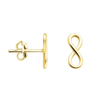 Imagen de SOFIA MILANI Pendientes para Mujeres en Plata de Ley 925 Chapados Oro y con Circonitas Pendiente Botón Infinito E2525