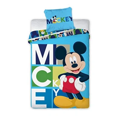 Imagen de AYMAX S.P.R.L. Mickey Mouse Juego de Cama (Funda nórdica 140 x 200 cm y Funda Almohada 63 cm), diseño
