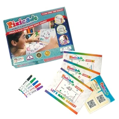 Imagen de Pixicade Creador de videojuegos Kit STEM para crear y jugar tus propios Juguete educativo niñas niños a partir 6 años Diversión creativa aprendizaje Dibuja tu propio
