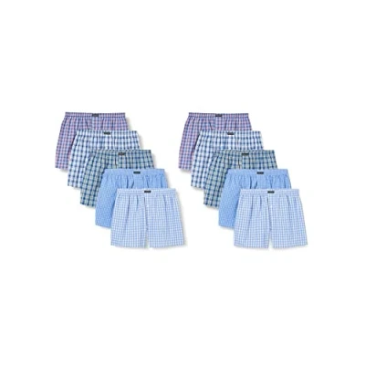 Imagen de Lower East Calzoncillos Hombre Bóxer Pack de 10 100% Algodón Ropa Interior Hombre, para Hombres, Algodón, Business, 4XL