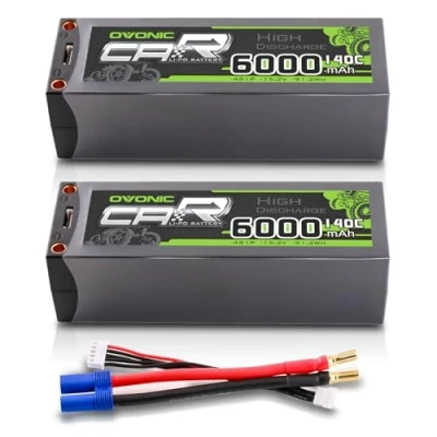 Imagen de OVONIC 4S Batería de polímero litio (140 C, 6000 mAh, 14,8 V, con conector EC5, 2 unidades)