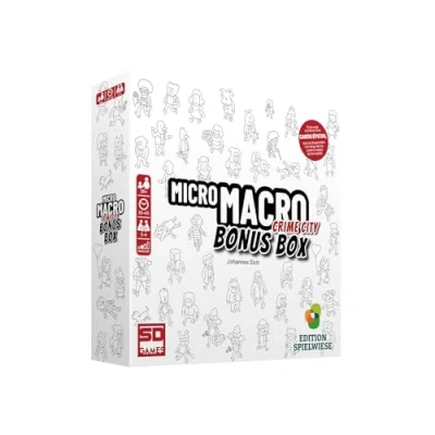 Imagen de SD GAMES Micro Macro Bonus Box Juego Detectives para Resolver Crímenes de la Ciudad Crime City, 136 Cartas con 14 Casos Intrigantes, 1 a 4 Jugadores Recomendado Partir 10 Años