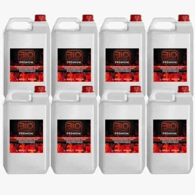Imagen de 8 x 2,5 litros Garrafa Bioetanol Premium para chimeneas Etanol Origen Vegetal