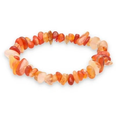 Imagen de Lebensquelle Plus Carneol Cornalina Splitter Pulsera de piedras preciosas, 18 centimeters, Gema, Carnelian