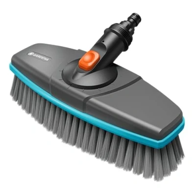Imagen de Gardena Cleansystem Cepillo Acoplable Suave: para Limpiar Superficies delicadas, cerdas Suaves, Giratorio, conectar al Mango Cleansystem, Ideal Grandes (18810 20)