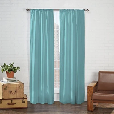 Imagen de Pairs to Go Cadenza Cortinas Decorativas Modernas con Bolsillo para Barra Sala de Estar (2 Paneles), 40 x 63 Pulgadas, Egeo