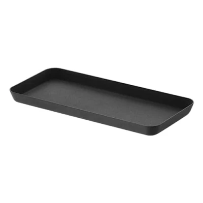 Imagen de Yamazaki 4222 Tower Bandeja de Servicios L, Negro, Acero, Minimalista, 22 x 10 1.5 cm