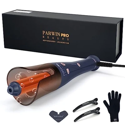 Imagen de PARWIN PRO BEAUTY Hebillas de pelo automáticas 32mm rizador automático giratorio 360 sistema innovador para los bucles 4 temperaturas ajustables señal sonido 7s