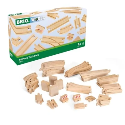 Imagen de BRIO Rail Set de 50 Piezas, vías y Pistas