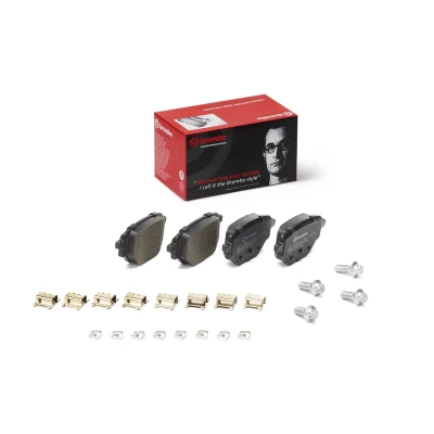 Imagen de BREMBO P 59 100 Juego de pastillas freno con avisador acústico desgaste tornillos pinza freno, Chapa antichirridos accesorios