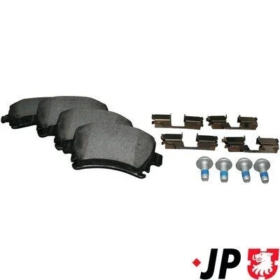 Imagen de JP GROUP 1163705410 Juego de pastillas freno Eje trasero preparado para indicador desgaste VOLKSWAGEN: Passat B6 Variant, GOLF 5, 6