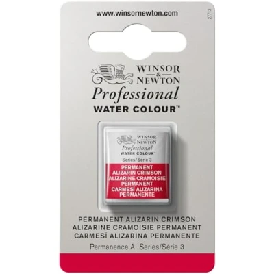 Imagen de Winsor &amp; Newton Acuarela Profesional Pintura de Acuarela, Alta Luminosidad, Resistente a la Luz, Calidad Archivo, 1/2 Godet, Color Carmesí Alizarina Permanente