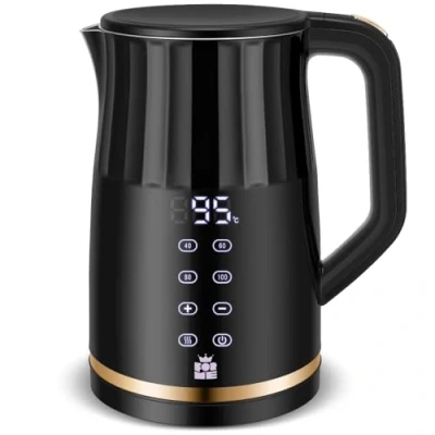 Imagen de ForMe Hervidor Eléctricos de Acero Inoxidable 1,7 L Selección Temperatura 40 100 C LED Indicador Digital I Función Mantener Caliente Tetera Cristal Hervidora Libre BPA