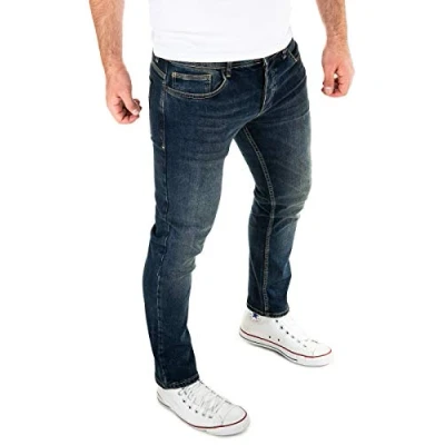 Imagen de WOTEGA Vaqueros Slim Alistar Azul Oscuro Pantalones De Mezclilla para Hombre Jeans Algodón, (Total Eclipse 194010), W34/L30