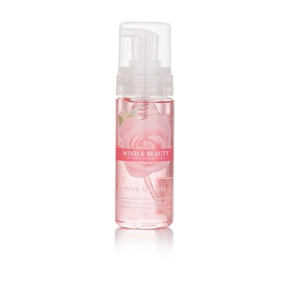 Imagen de Mind &amp; Beauty Pink Mousse, limpiador facial espuma, purificante, uso diario. Extra suave y con agradable olor a rosas. Elimina maquillaje, grasa e impurezas de la piel (150ml)