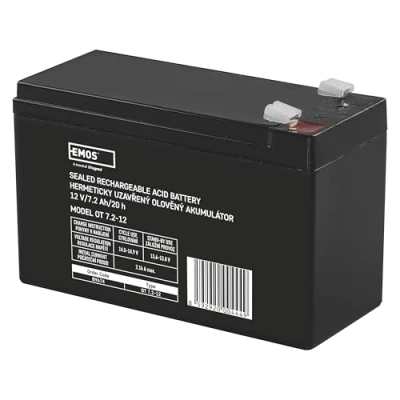 Imagen de Emos sin mantenimiento acumulador de plomo (12 V, 7,2 Ah Faston 6,3 mm, 1 pieza, b9674