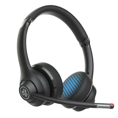 Imagen de JLab Go Work, Auriculares Inalambricos con Microfono 45 Tiempo de Reproducción para PC, Cascos Dual Cable o Inalámbrico, Oficina Teleoperador