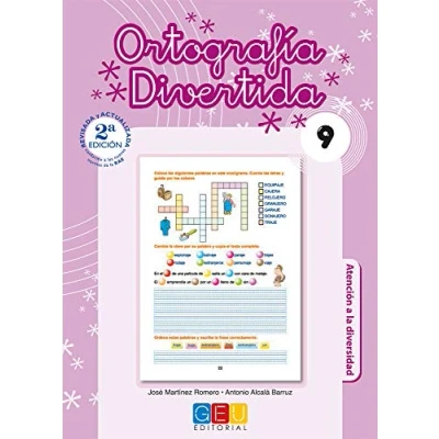 Imagen de ortografía divertida 9 / Editorial GEU 3º Primaria Mejora la Recomendado como apoyo Con actividades sencillas de repaso (SIN COLECCION)
