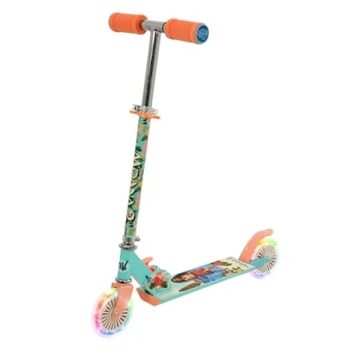 Imagen de Moana Patinete Infantil para niñas y niños, Plegable en línea de 2 Ruedas, niños niñas, Scooter Iluminado Ajustable, Ruedas Dos iluminadas, 58 x 30 80 cm