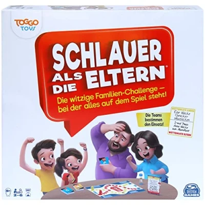 Imagen de Spin Master Games Inteligente, Divertido Juego de Preguntas y acción en el Que los niños juegan contra Padres para 2 6 Jugadores a Partir 8 años, Multicolor (6065681)