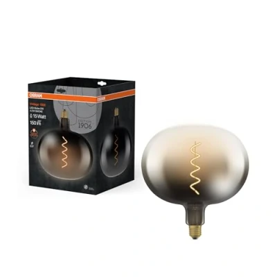 Imagen de OSRAM LED Vintage 1906 Big Globe E27 4,5W 818 Filamento humo