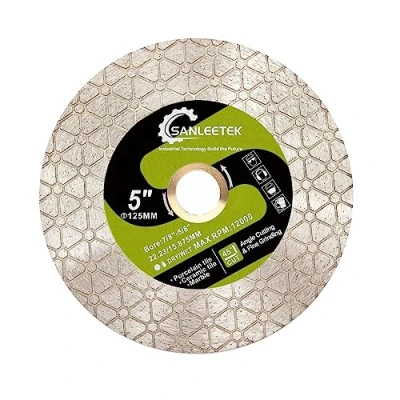 Imagen de SANLEETEK Disco Diamante Azulejos 125mm Doble Cara Corte y Rectificado Diseño Triangular para Porcelánico Cerámica Mármol Piedra Artificial