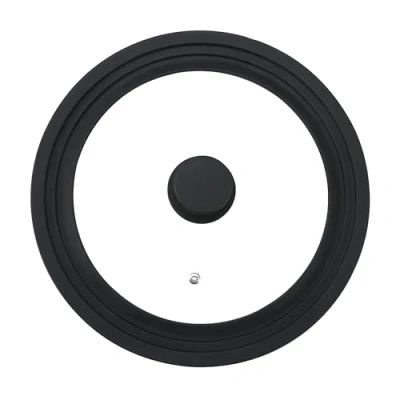 Imagen de BERGNER Kaiserhoff Tapa Universal de Vidrio para Sartenes, Cazuelas y Cacerolas Tamaño 16/18/20CM Pomo Anillo Silicona Apto Lavavajillas