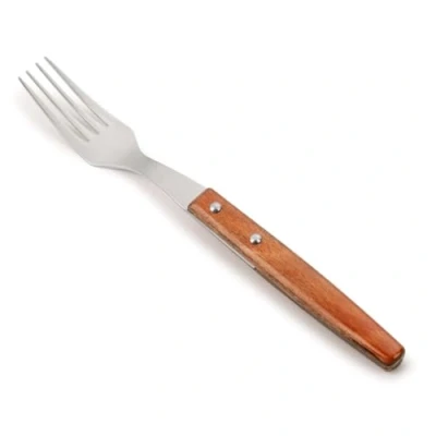 Imagen de Arcos Serie Cuchillos de Mesa Tenedor Acero Inoxidable 18/10 200 mm Mango Madera Comprimida Color marrón