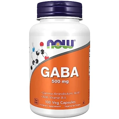 Imagen de Now Foods, GABA, 500mg, 100 Cápsulas veganas, Probado en Laboratorio, Vitamina B6, Sin Gluten, Soja, Vegetariano