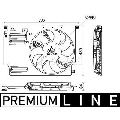 Imagen de MAHLE ORIGINAL CFF 533 000P Ventilador de Radiador 440 12 850 eléctrico