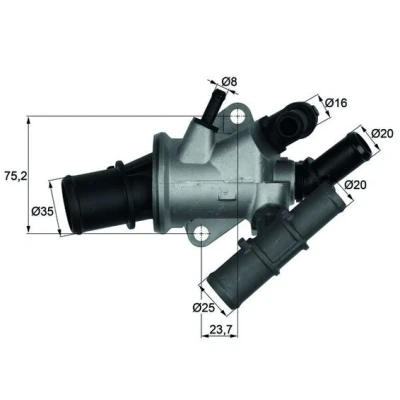 Imagen de MAHLE ORIGINAL TI 165 88 Termostato, refrigerante FIAT: Doblo I Familiar, Punto II Hatchback, Cargo