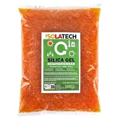 Imagen de ISOLATECH Silica Gel regenerable desecante naranja 0,4 kg bolsa Silicagel de deshumidificador sílice