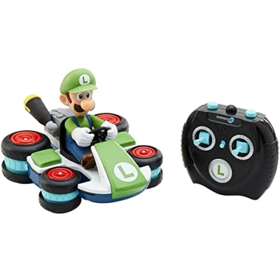 Imagen de Nintendo Super Mario Radio Control Luigi Kart con Modo Antigravedad El Coche Realiza Acrobacias, Derrapes, Trucos y Giros 360 Grados Tiene un Alcance de hasta 30 Metros