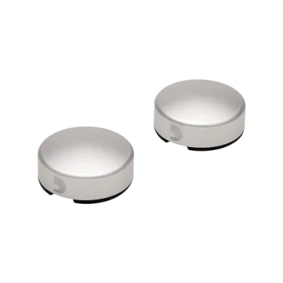 Imagen de D’Addario Accessories. Tapa para interruptor de pedal XPND Footswitch Topper Tapas Plata, pack 2