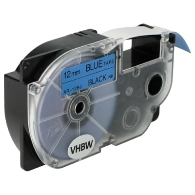 Imagen de vhbw casete de cinta cartucho 12mm para Casio KL 60, 120, 70E, 100E, 300, 750E, 780, 1500, 7000 por XR 12BU, 12BU1