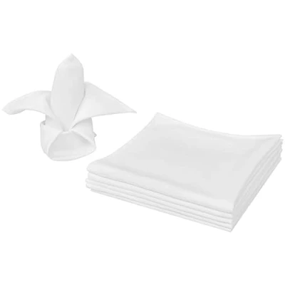 Imagen de 10 Servilletas Blancas De Tela 50 X Cm