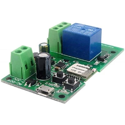 Imagen de MHCOZY Módulo de interruptor relé inalámbrico WiFi inteligente 1 canal USB 5V DC 7 32V, Sonoff eWelink app Control remoto, funciona con Alexa Google Home