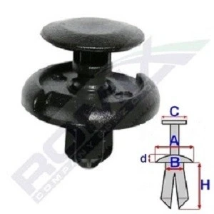 Imagen de ROMIX B23143 Clip, listón TOYOTA: Auris Hatchback, Verso, Corolla IX Hatchback norauto, oscaro, mister auto
