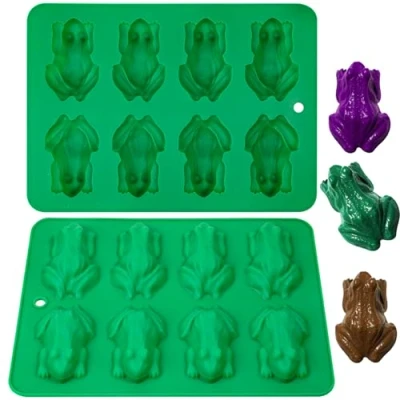 Imagen de Webake 2 moldes de chocolate, rana, 8 bombones, molde silicona para caramelos chocolate