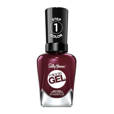 Imagen de Sally Hansen Nail Polish Miracle Gel 480 Wine Stock Żelowy lakier do paznokci bez konieczności użycia lampy UV/LED 14.7ml