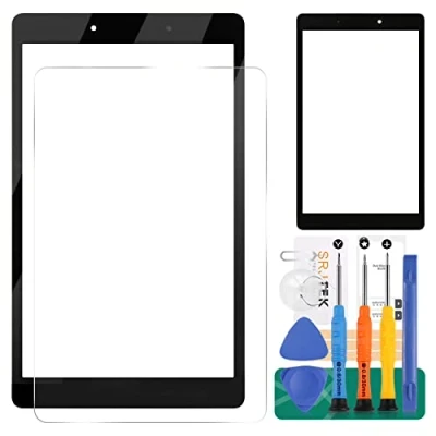 Imagen de Para Samsung Galaxy Tab A 8.0 (2019) reemplazo de pantalla T290 vidrio exterior SM panel frontal T295 lente piezas reparación con herramientas (negro)
