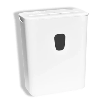 Imagen de DESQ® Destructora de Papel (8 Hojas, Corte en partículas, 4 x 38 mm, Nivel Seguridad P4, 15 litros, Funcionamiento silencioso, 5 min. Non Stop, para Oficina pequeña y doméstica, diseño holandés)