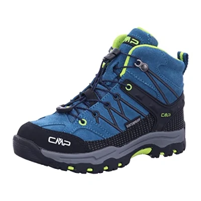 Imagen de CMP Rigel MID Trekking WP Unisex Botas de montaña para niños, Talla: 37, Deep lake/acido Piel/tela
