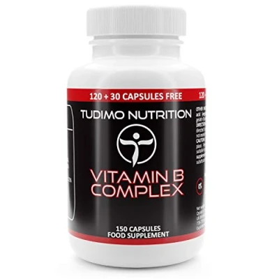 Imagen de Complejo Vitamina B Complex Vegan 150 Capsulas (5 Meses de Provision) Vitamin Complex, con Vitaminas Grupo Completo: Vit B1, B2, B3, B5, B6, B9, B12, Biotina, Colina, Inositol