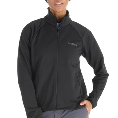 Imagen de Marmot Mujer Women&#039;s Leconte Fleece Jacket, chaqueta polar cálida, con cremallera completa, transpirable, a prueba de viento, plegable, óptimo para excursiones y esquí, Black, S