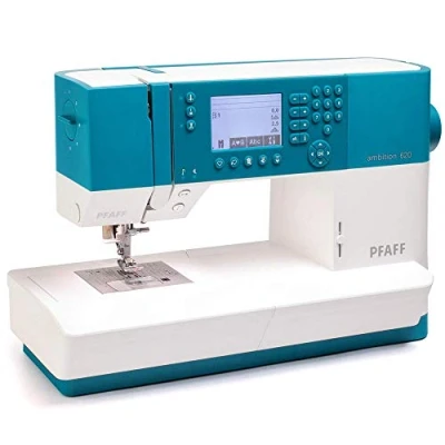 Imagen de PFAFF Ambition 620 Máquina de coser plástico, color blanco, azul