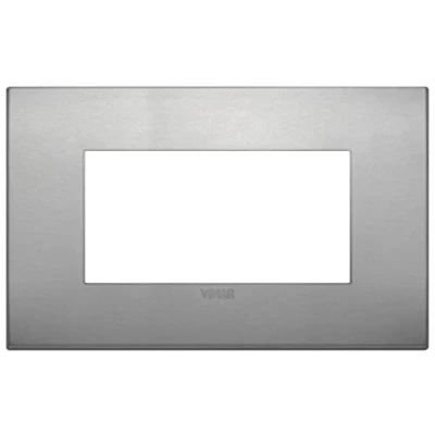 Imagen de Vimar serie arke Marco classic 4 módulos aluminio lava
