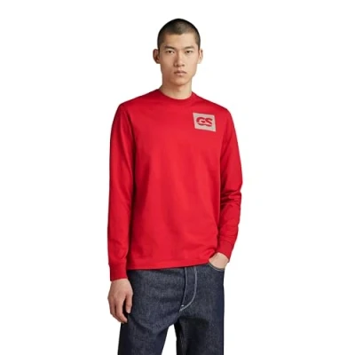 Imagen de G STAR RAW GS back gr r t ls, Camisetas para Hombre, Rojo (dk flame D23995 C336 8050), XS