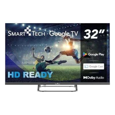 Imagen de Smart Tech TV LED HD 32&quot; (80 cm) Google 32HG01V HDMI, USB, Resolución: 1366 x 768, Modelo 2024